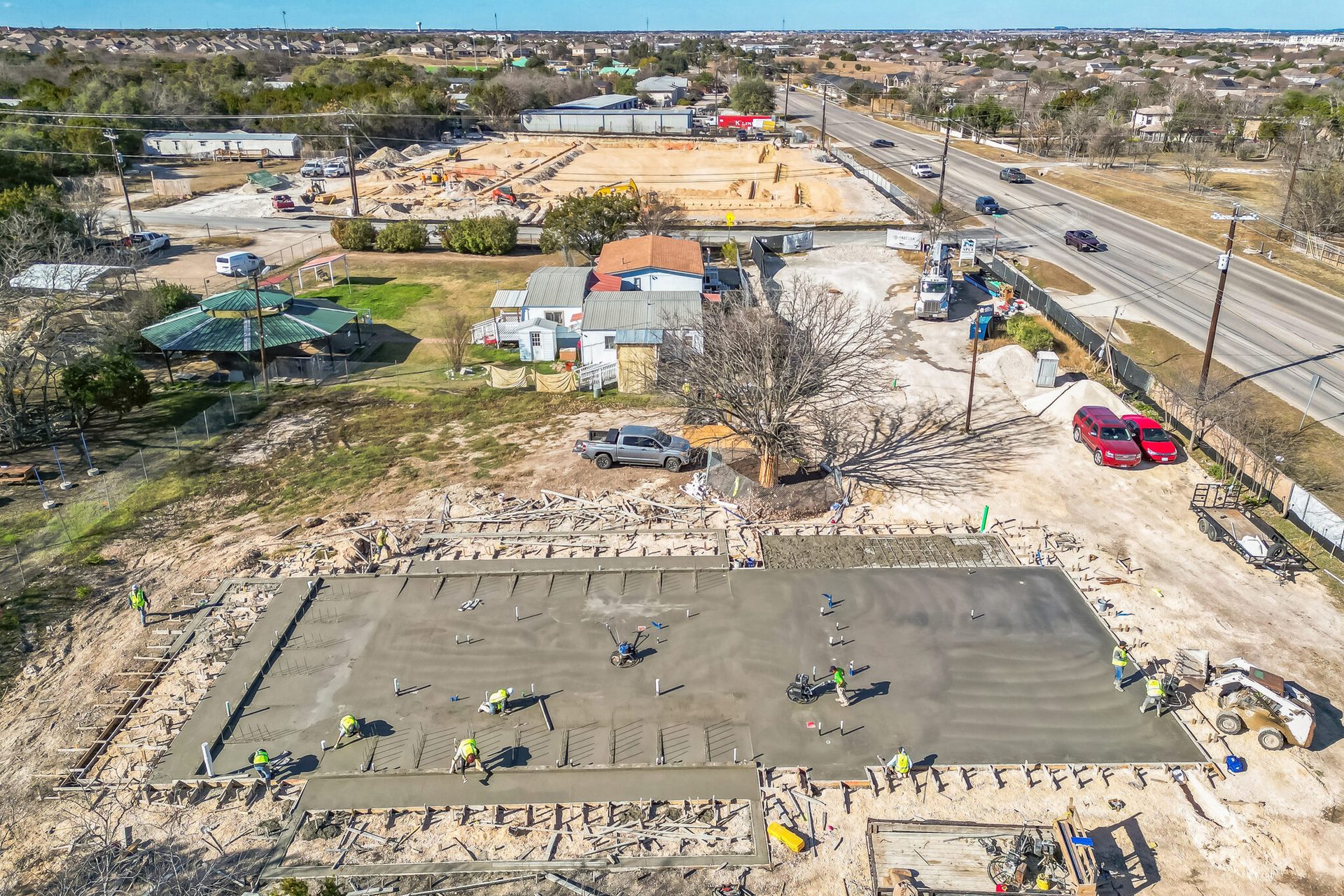 Tails of Hope animal shelter foundation slab, Leander, TX, photo 3