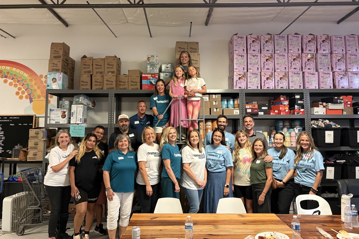 Volunteers gathered together at HomeAid Austin's second annual Committee Care Day