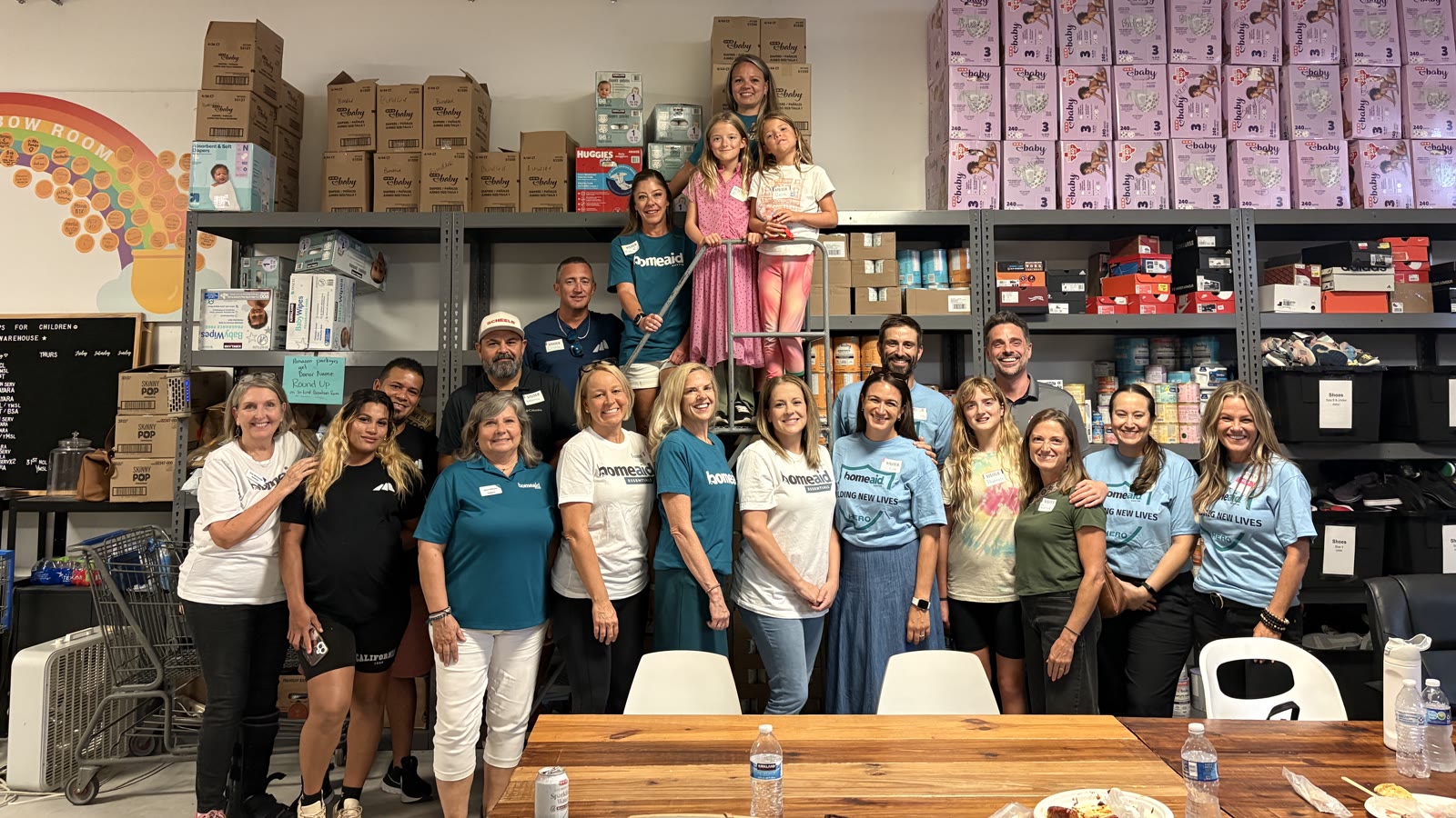 Volunteers gathered together at HomeAid Austin's second annual Committee Care Day