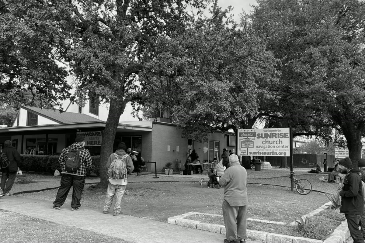 The Sunrise Navigation Center on Menchaca Road in Austin, open and in use