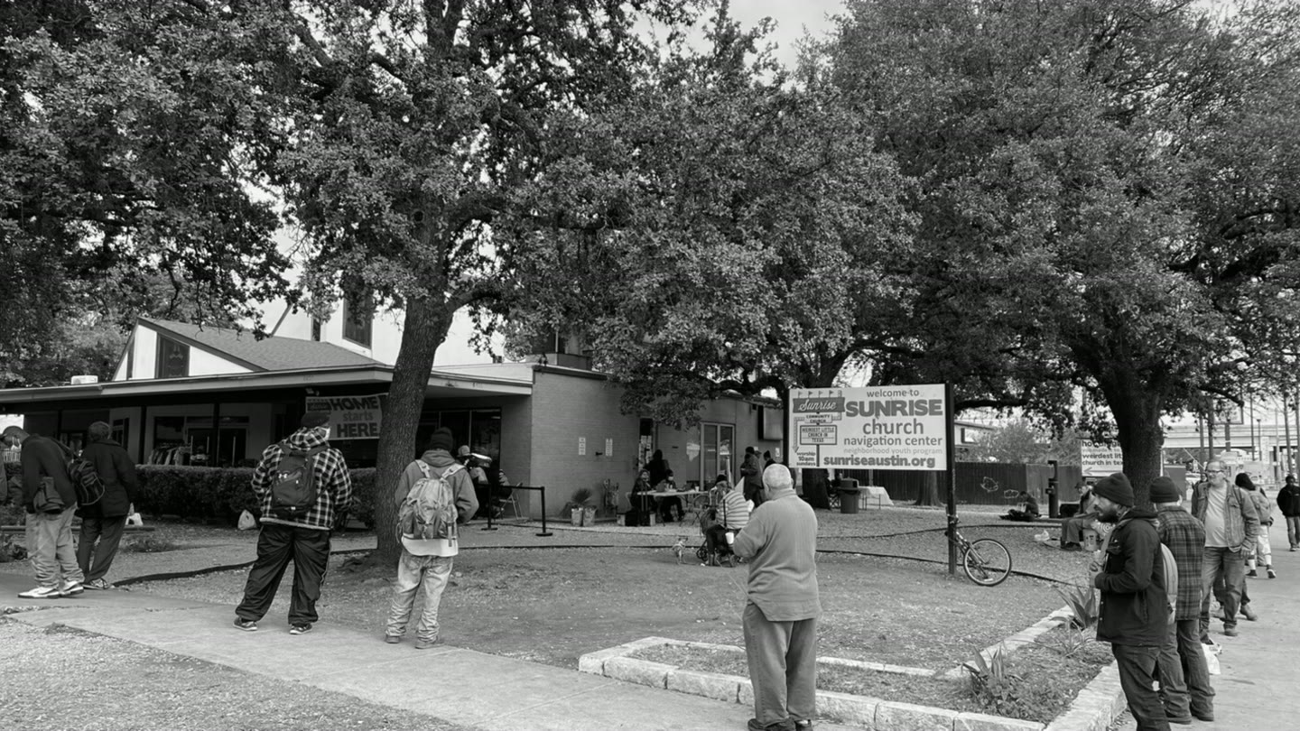 The Sunrise Navigation Center on Menchaca Road in Austin, open and in use