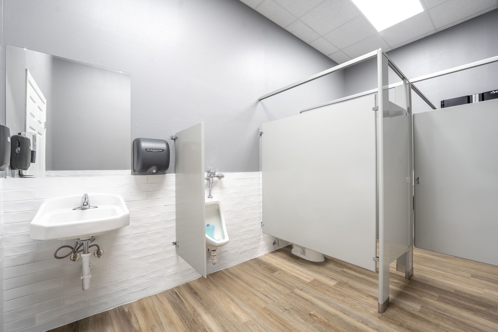 Rebelz Gym parent lounge with training floor observation windows