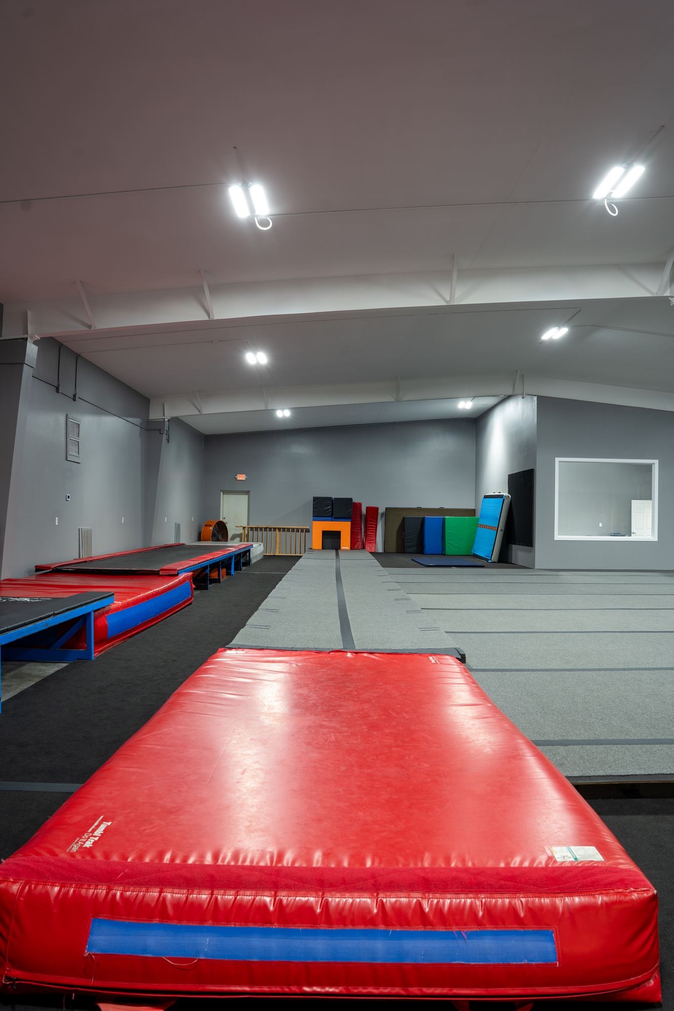 Rebelz Gym tumbling and training equipment area