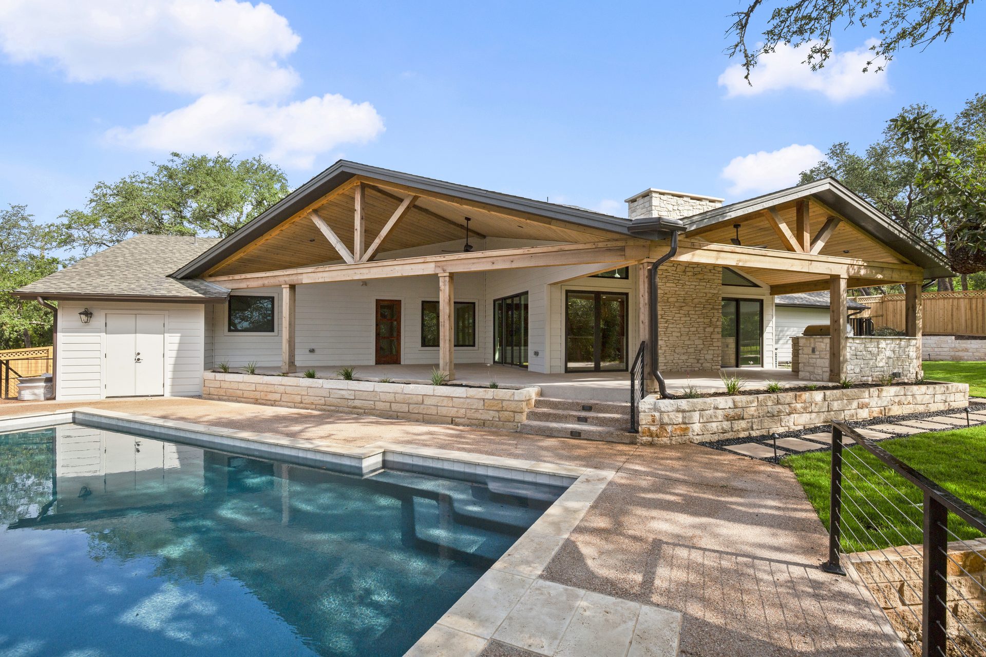 Castle Ridge finished pool, Lost Creek, Austin, TX