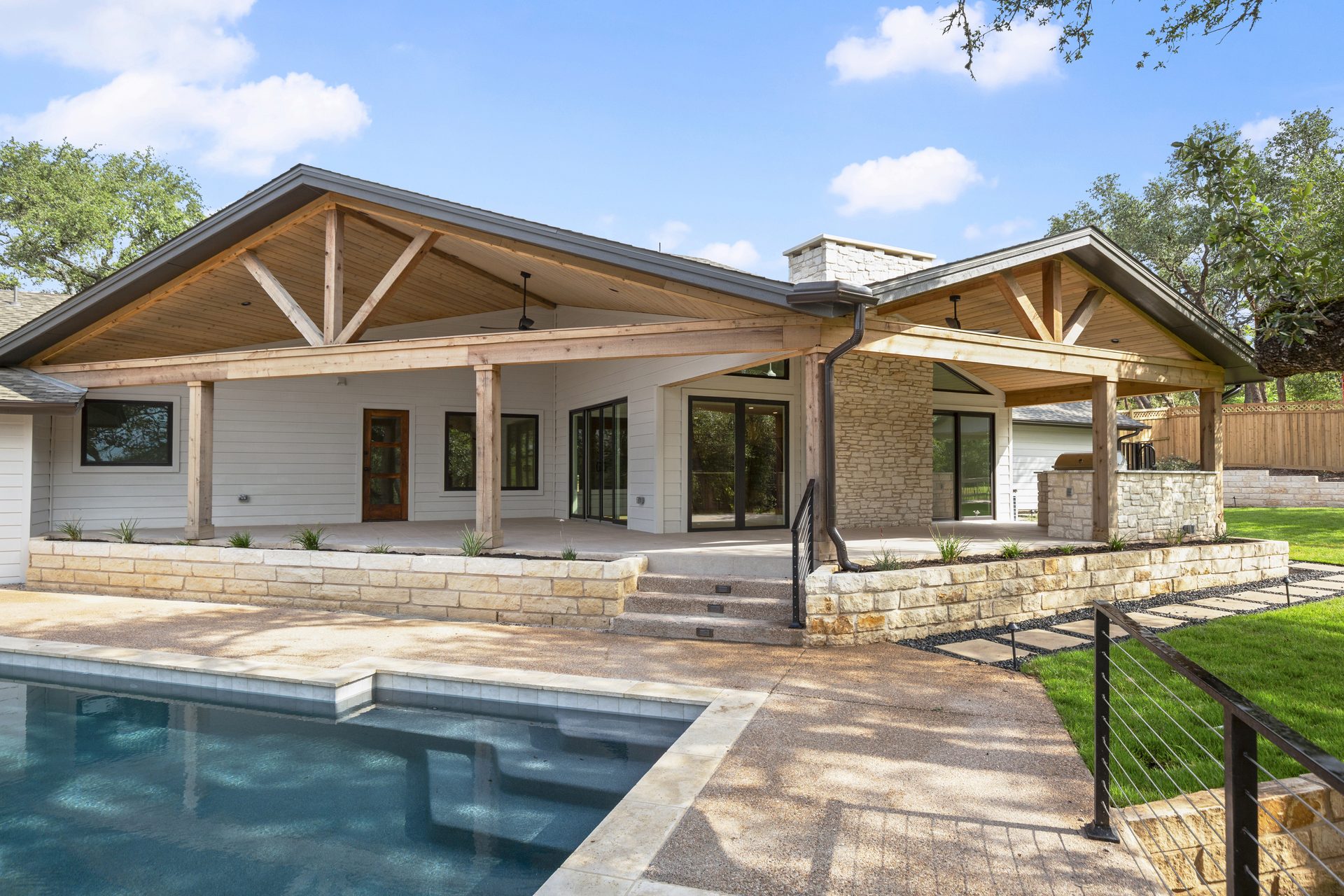 Castle Ridge finished exterior, Lost Creek, Austin, TX